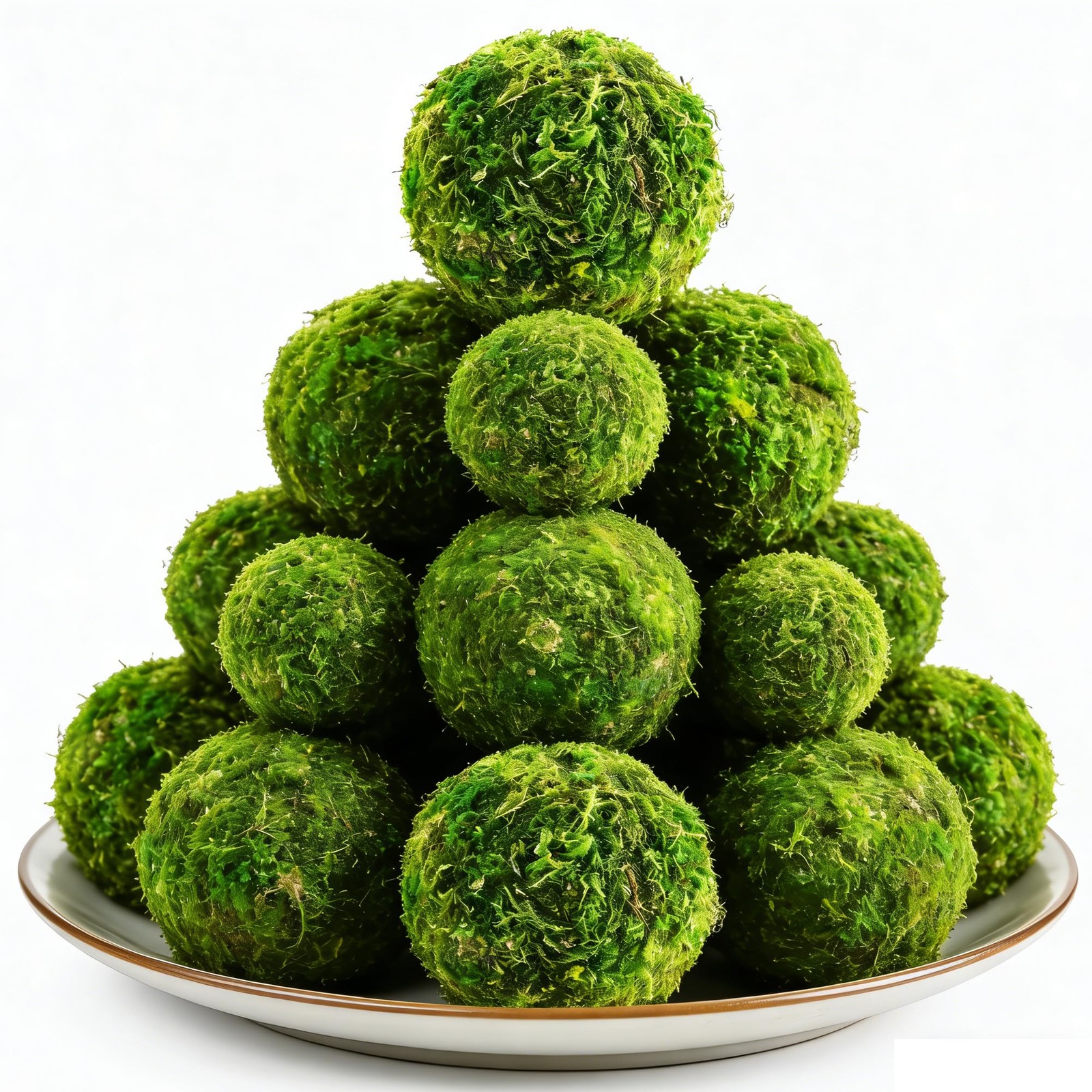 23 PCS Faux Fake Green Moss Ball Set Bowl Centerpiece Vase Filler Home Decor