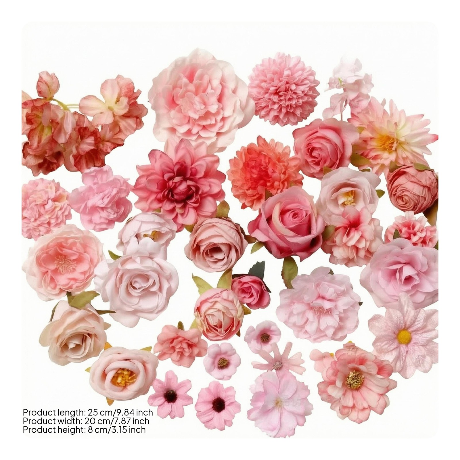 50 Pieces Faux Flower Heads Wedding Decoration Artificial Flower Heads