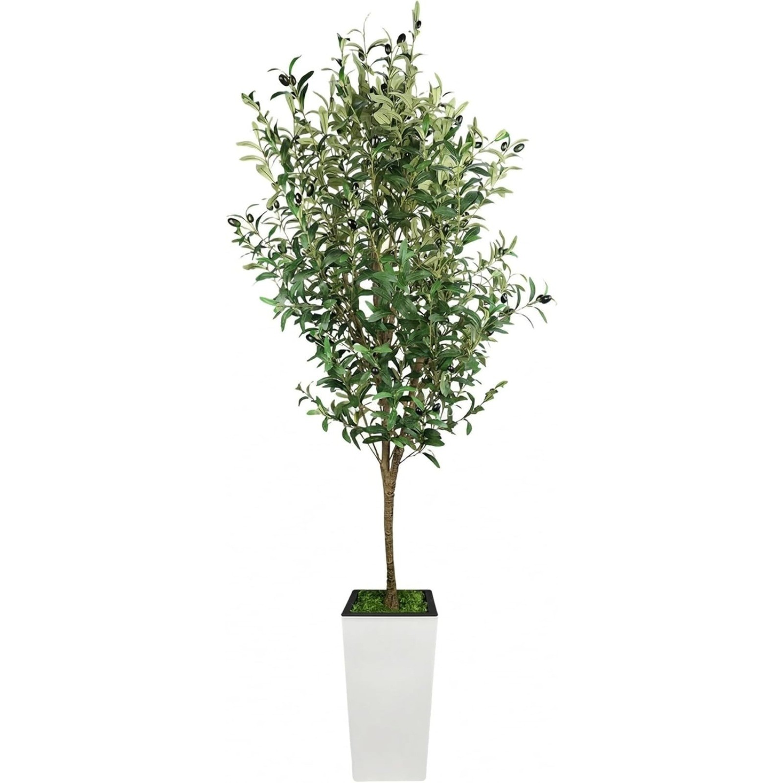 Artificial Olive Tree with White Pot 120/150/180cm Tall Faux Olive Plant Home