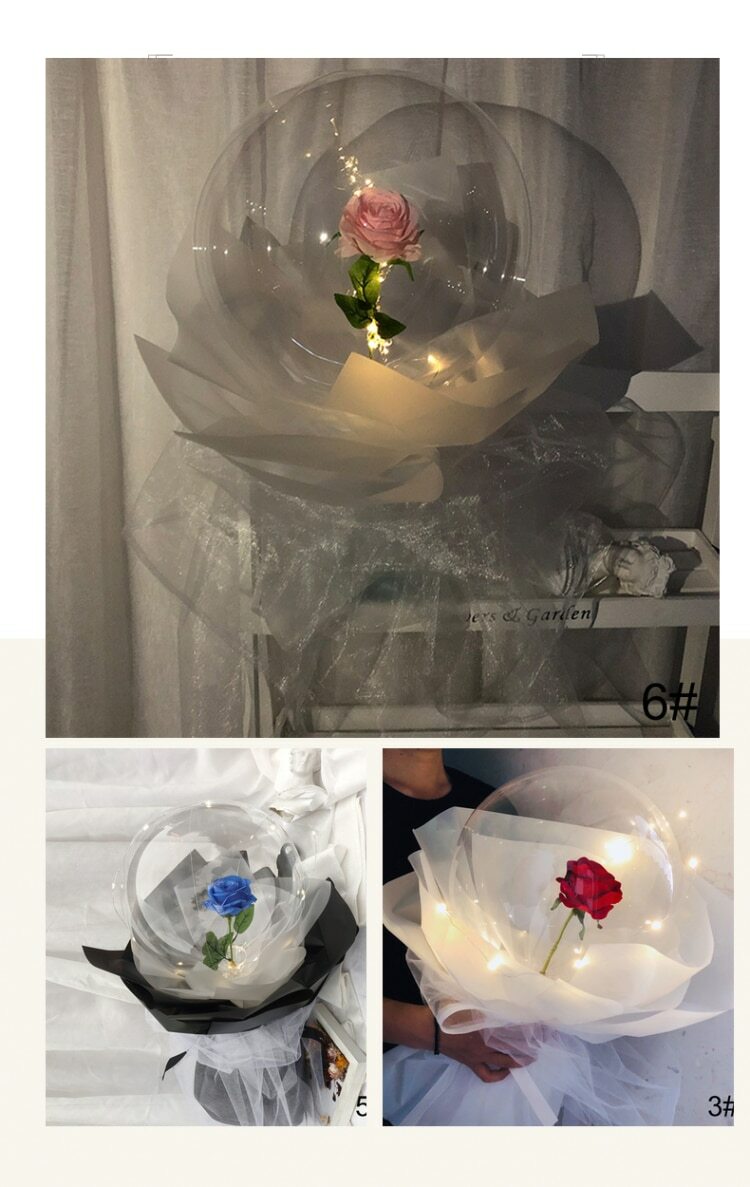 Rosebuc-LED Luminous Balloon Rose Bouquet