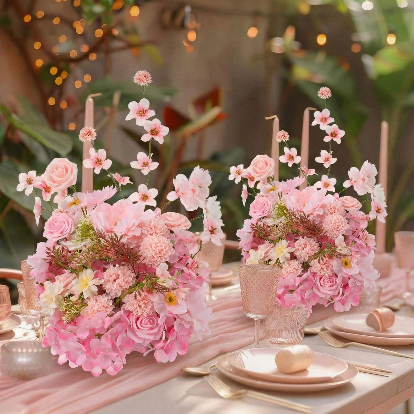 2 Pcs 19” Pink Standing Flowers Balls for Wedding Centerpieces Large Pre-Ass…