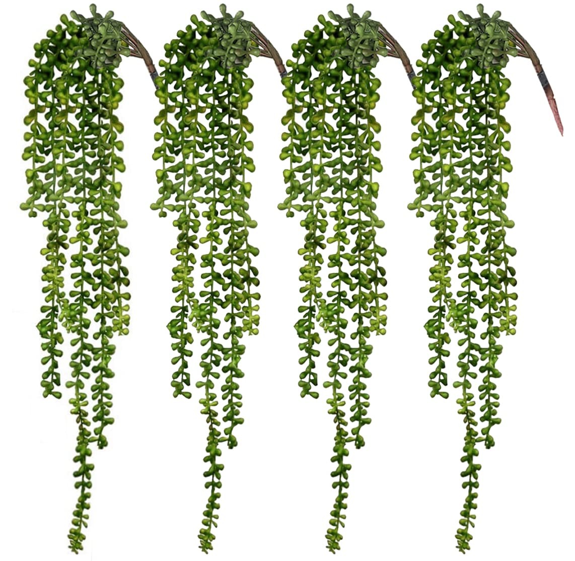 Fake Hanging Plants, String of Pearls Succulents for Indoor Outdoor Decor