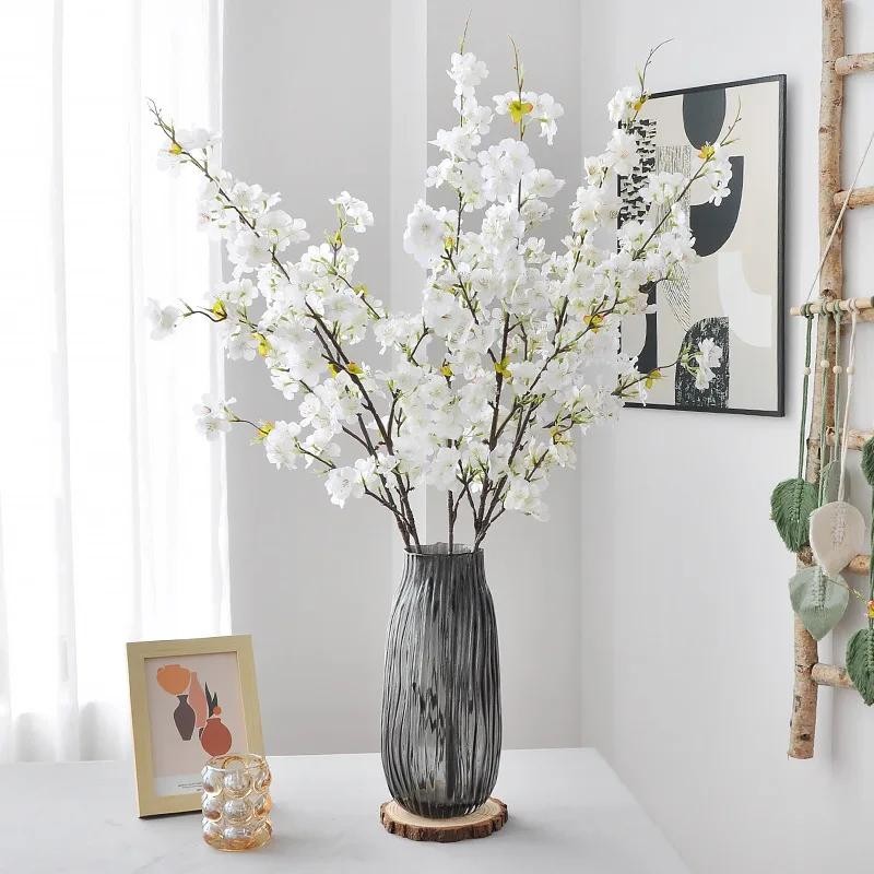 107CM Artificial Cherry Blossom Branch Wedding Arch Background Decor Faux Flower