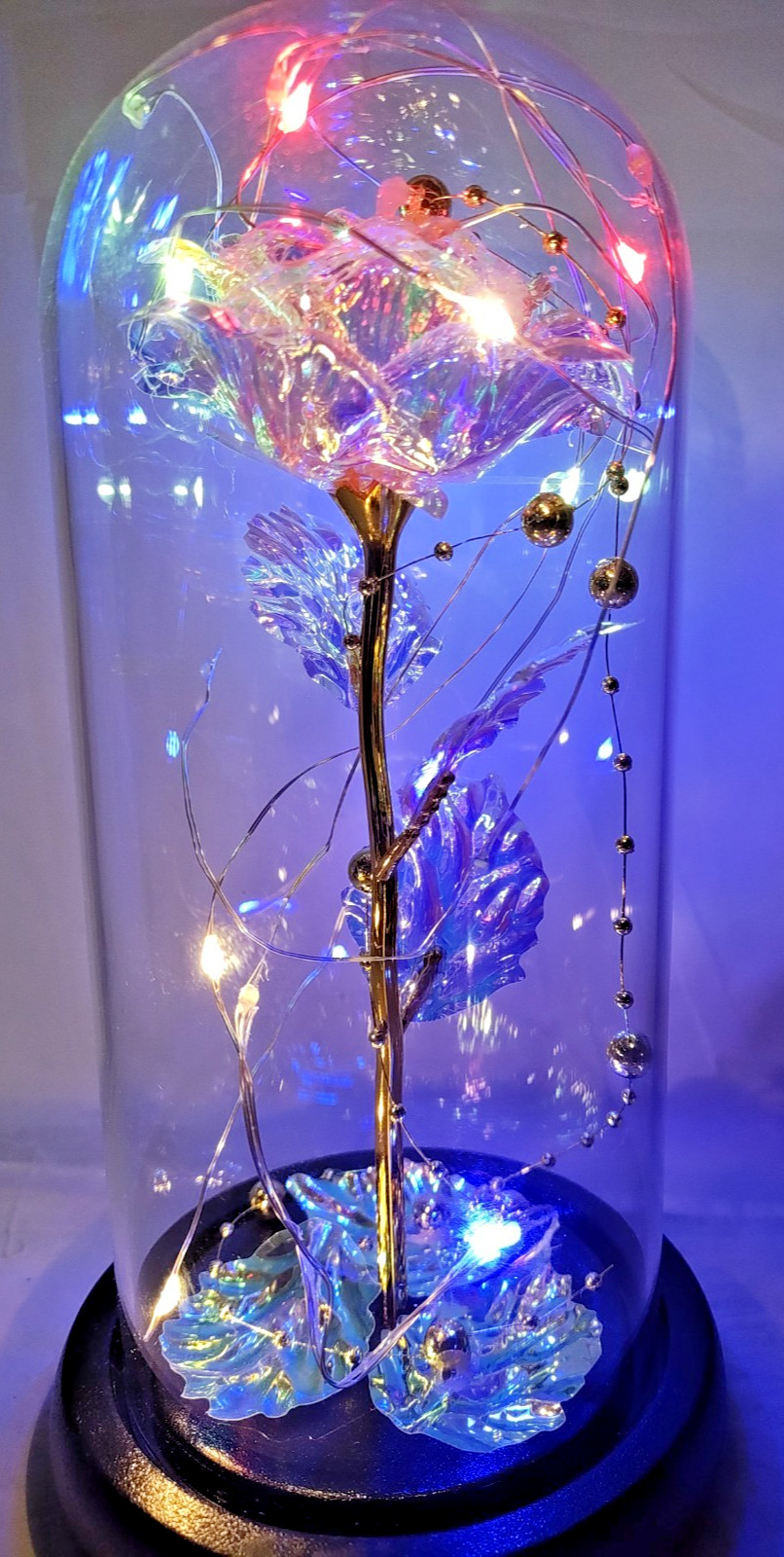 Galaxy Artificial Rose, Forever Enchanted Flowers with Colorful LED Light in