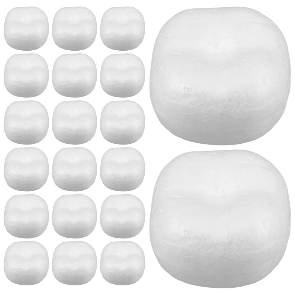 20Pcs Small Durable Polystyrene Foam Balls for Faux Persimmon Table Decorations