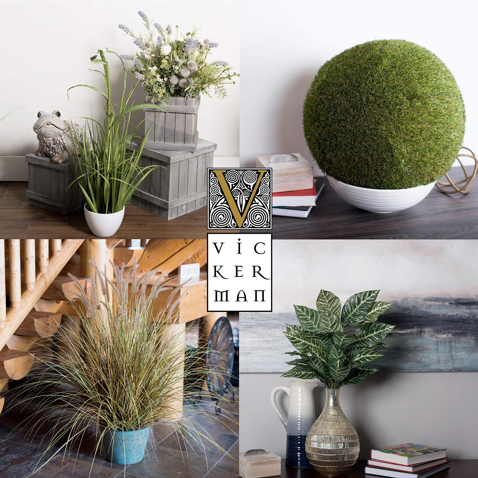 Vickerman 5″ Plastic Artificial Assorted Potted Succulents in Green/Red/Gray