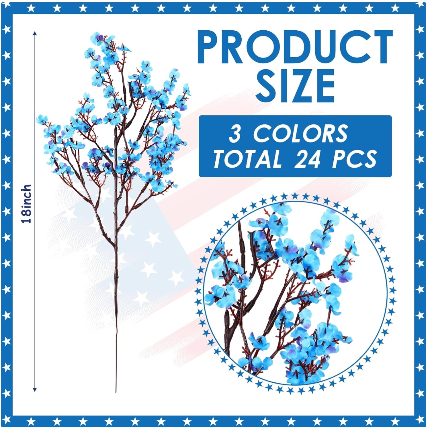 Elegant Red Blue White Veterans Memorial Decor
