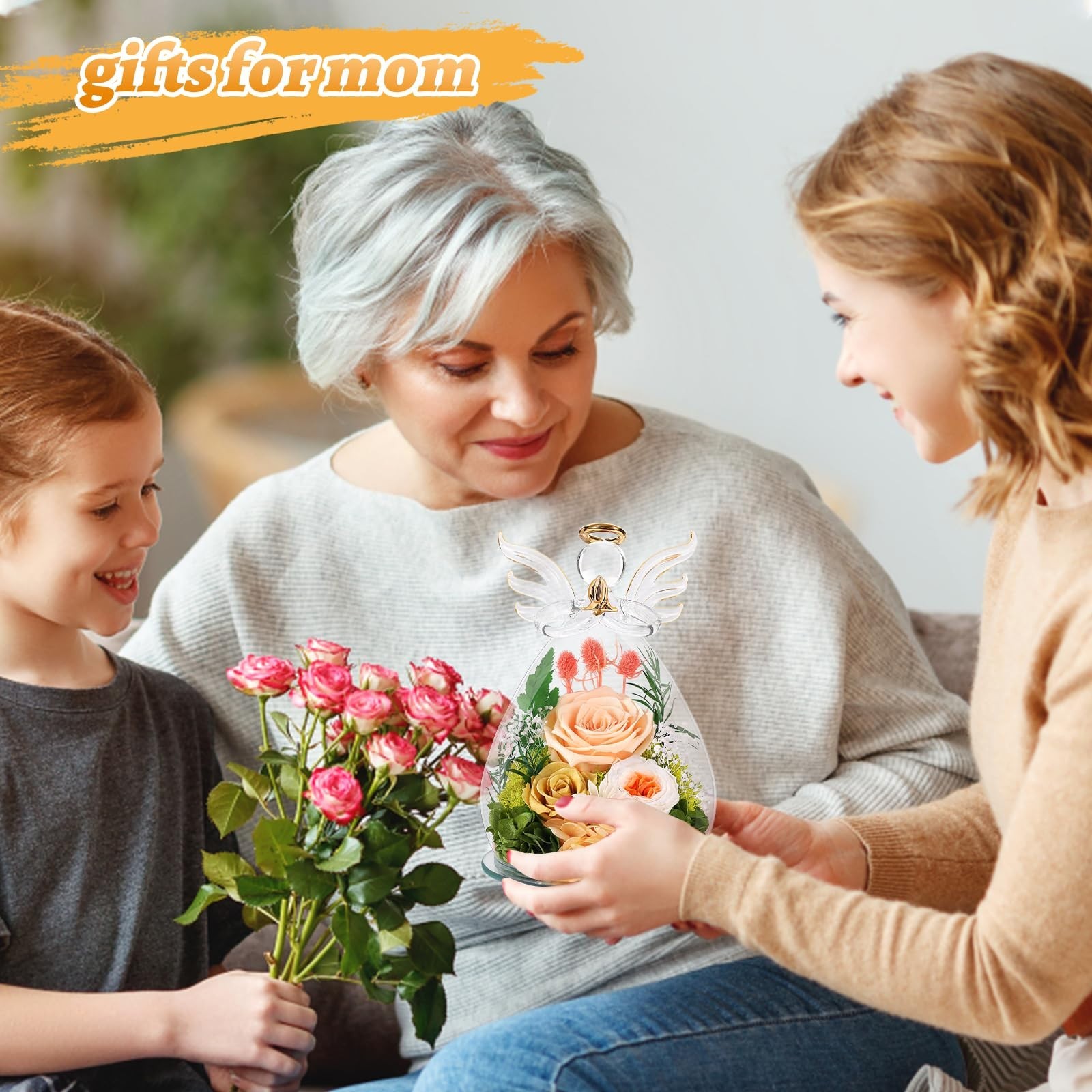 Eternal Preserved Rose in Glass – Fresh Forever Flower Gift for Women, Mom, Gran