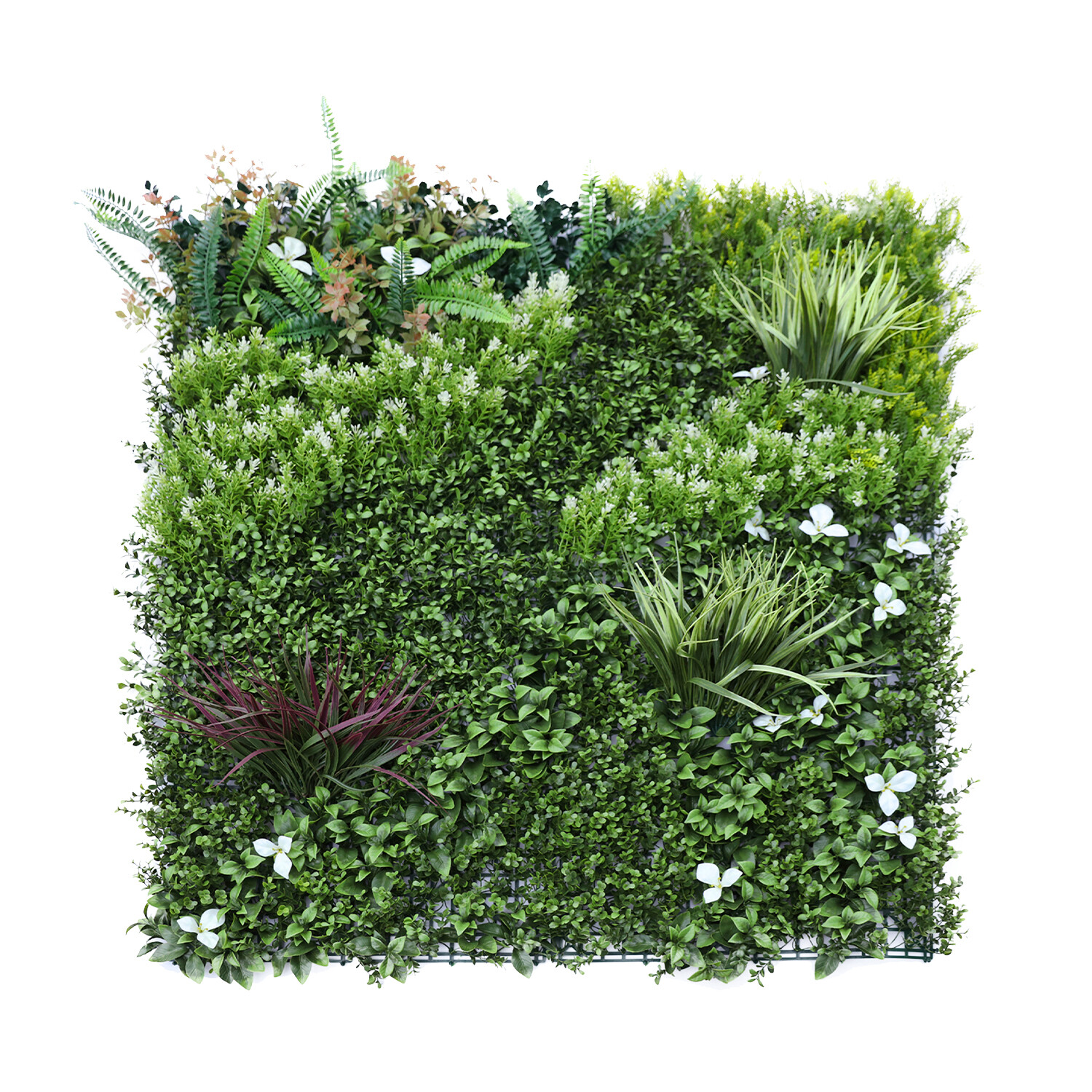 40″ Artificial Grass Mats 3D Mixed Plant Wall Ledge Decor For Home Festival #4