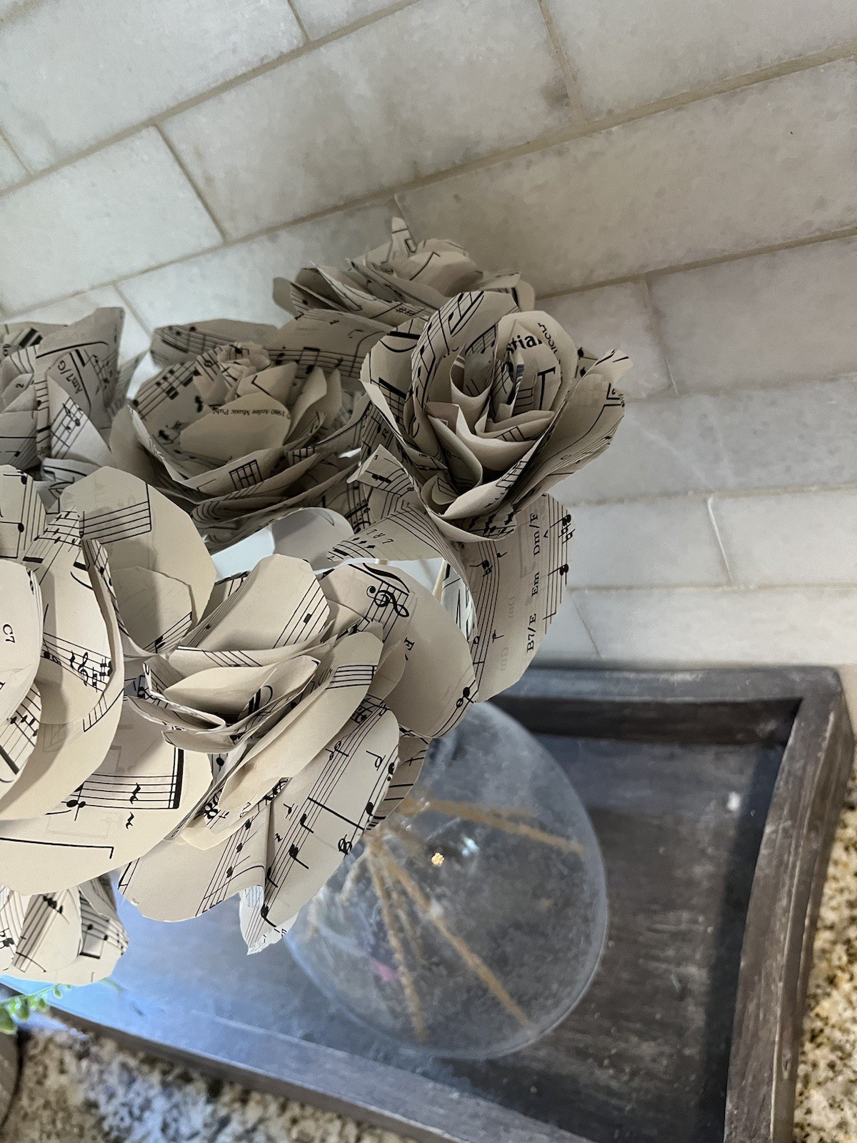 Flowers Handmade Piano (10) Flowers 4”-5”w, 12”-13” Long Vase Not Included