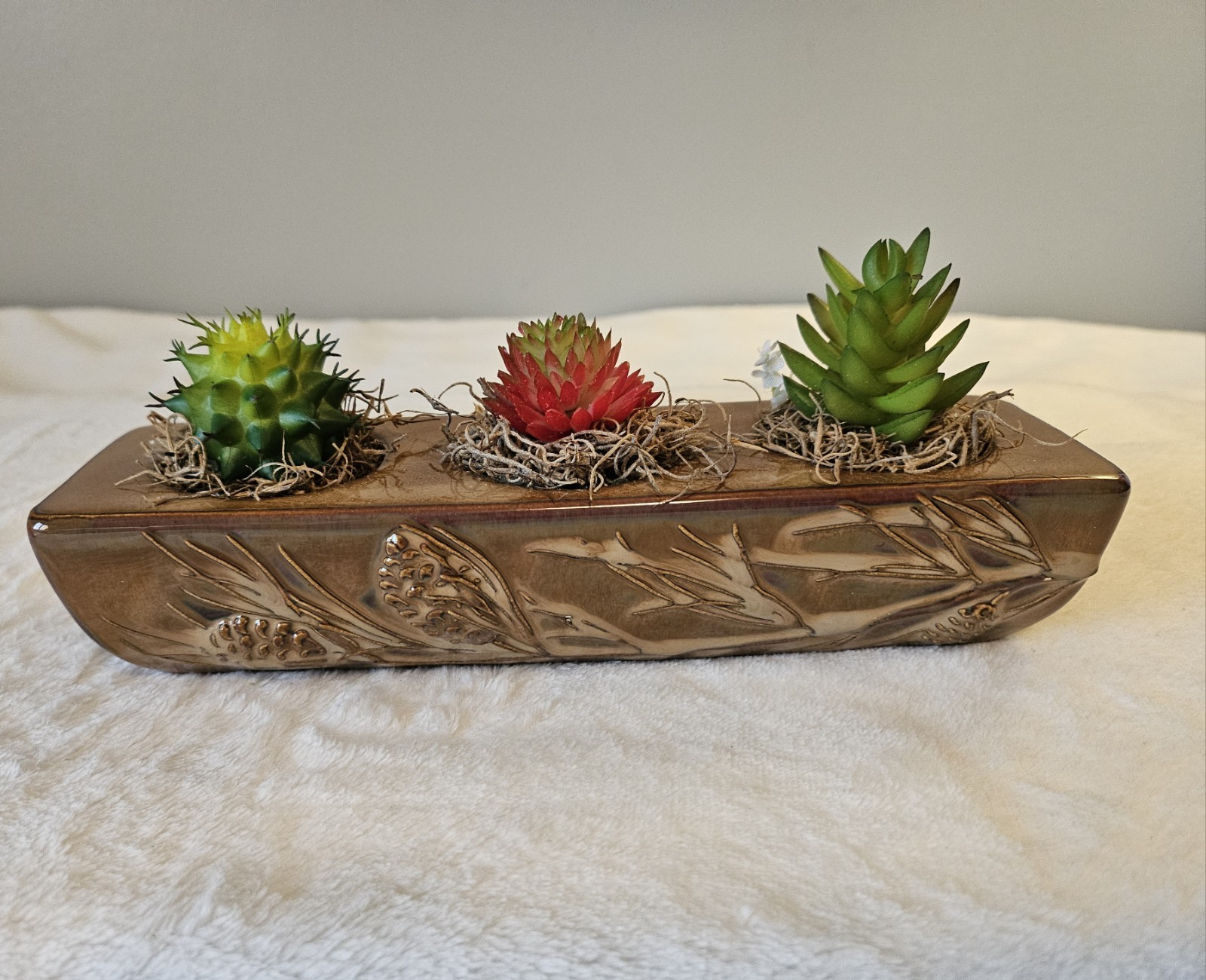 Artificial succulent plant arrangement (Handmade)