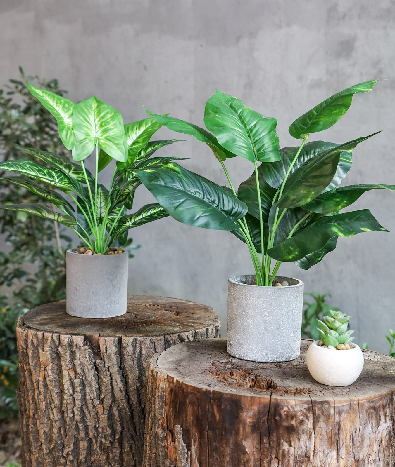 2Pcs 16″ Small Fake Potted Plants Indoor Decor for Office Desk Kitchen