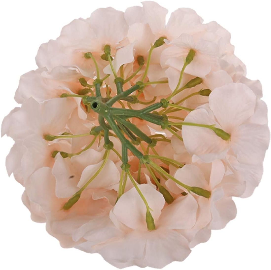 Silk Hydrangea Heads Artificial Flowers Heads with Stems for Home Wedding Dec…