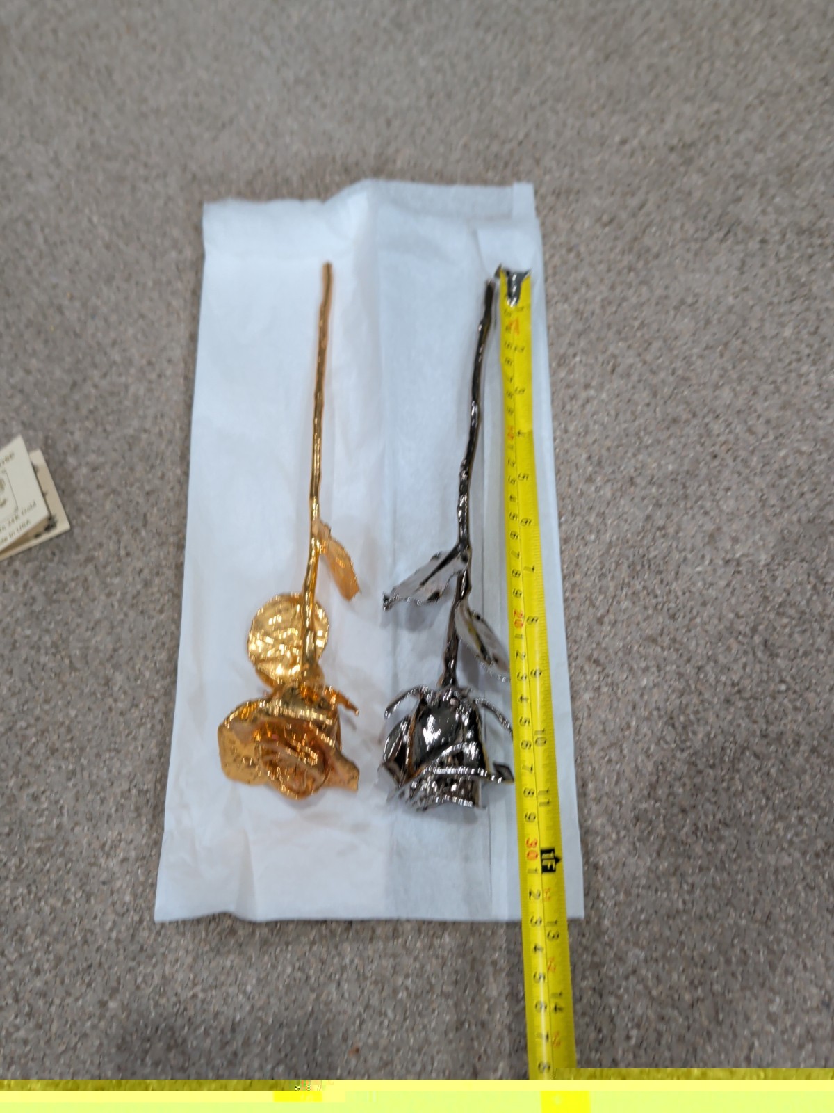 Forever Roses 24k Gold & Platinum Dipped-Elegant Roses Set of 2 Vintage USA