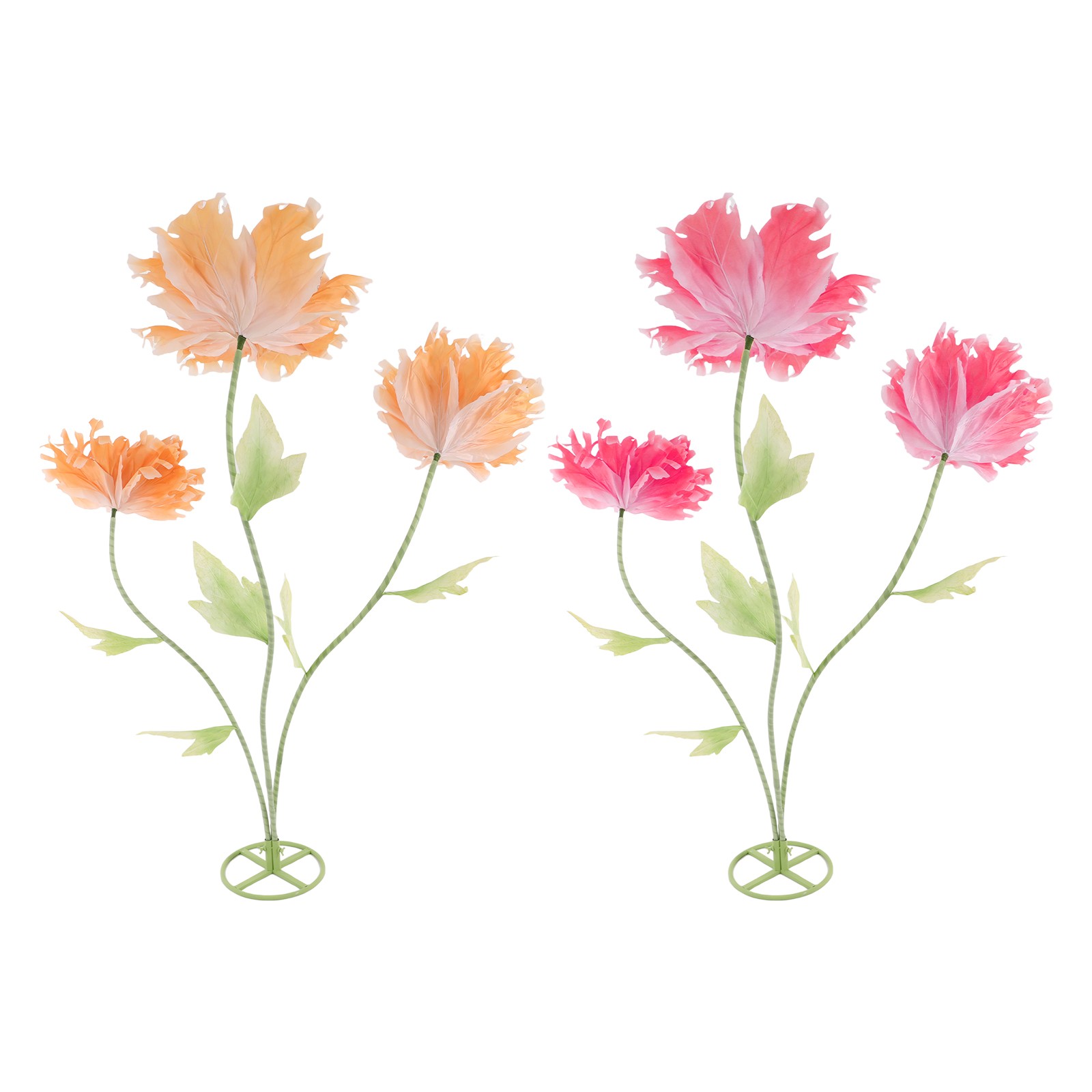 3 Heads Giant Artificial Flowers Wedding Artificial Flower Decoration Stand