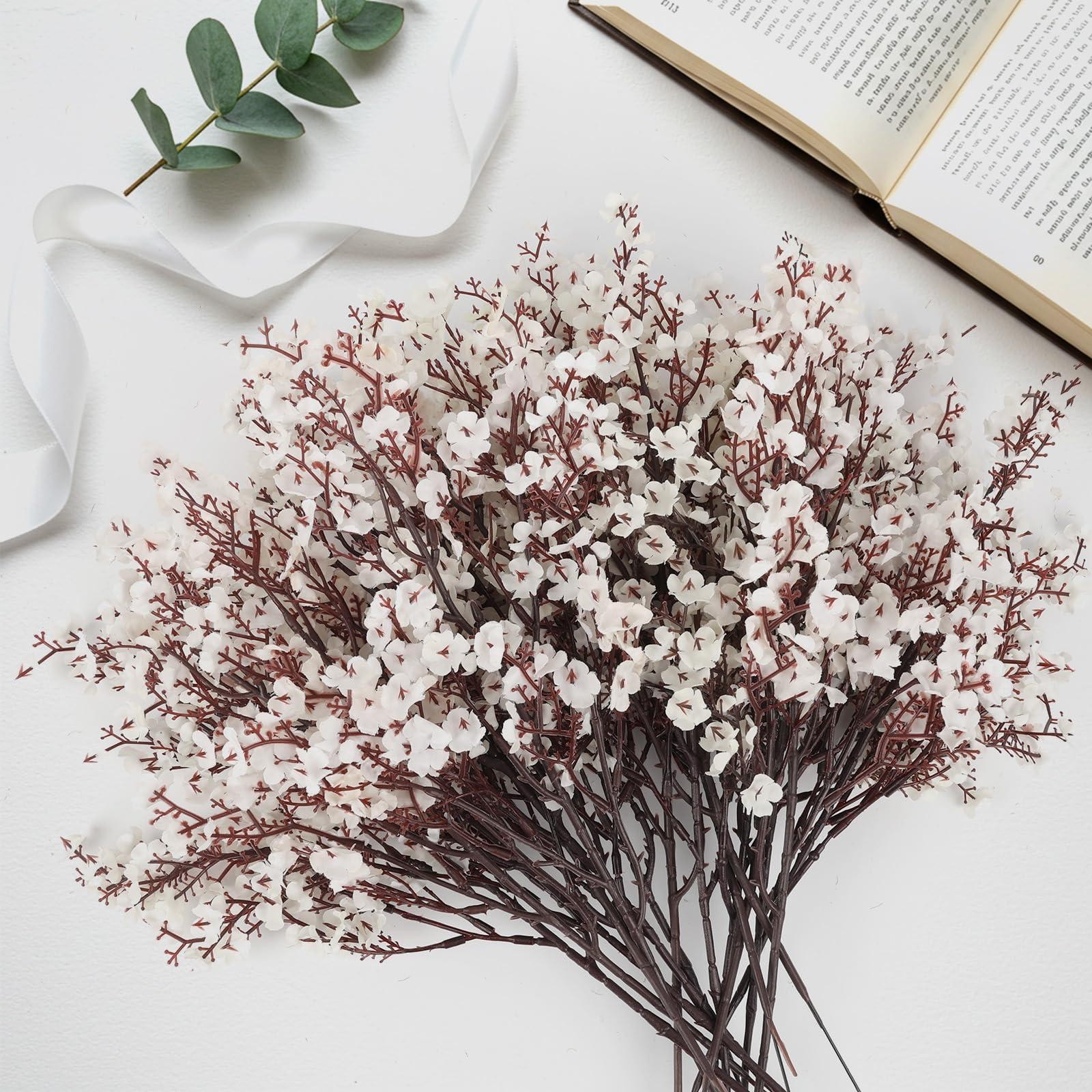 3/5Pcs Artificial Baby Breath Flowers Faux Gypsophila Wedding Home Decor