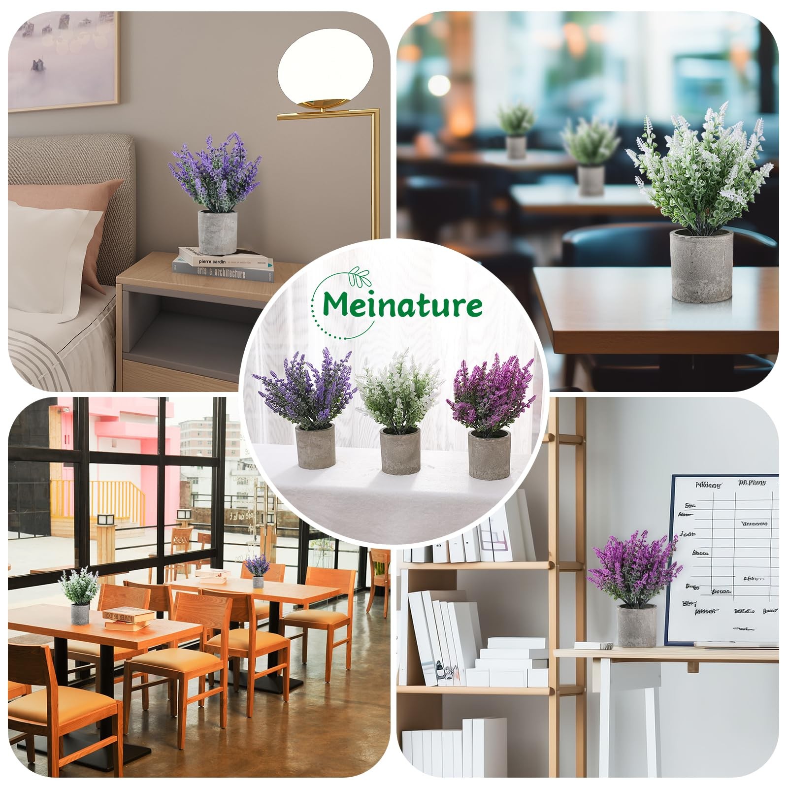 Plant Stand Indoor，3-Pack Lifelike Artificial Lavender ，Artificial Plants Ind…
