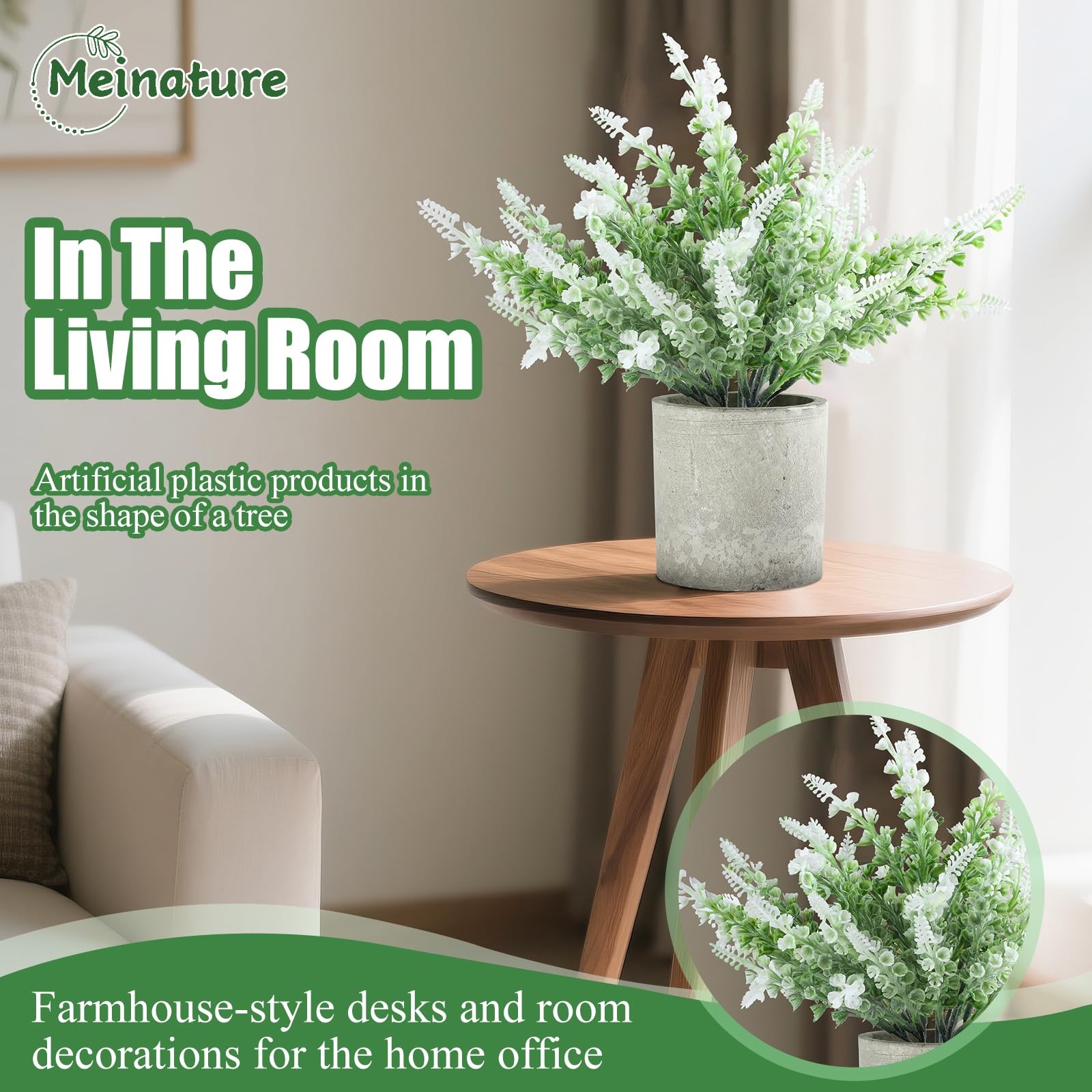 Plant Stand Indoor，3-Pack Lifelike Artificial Lavender ，Artificial Plants Ind…