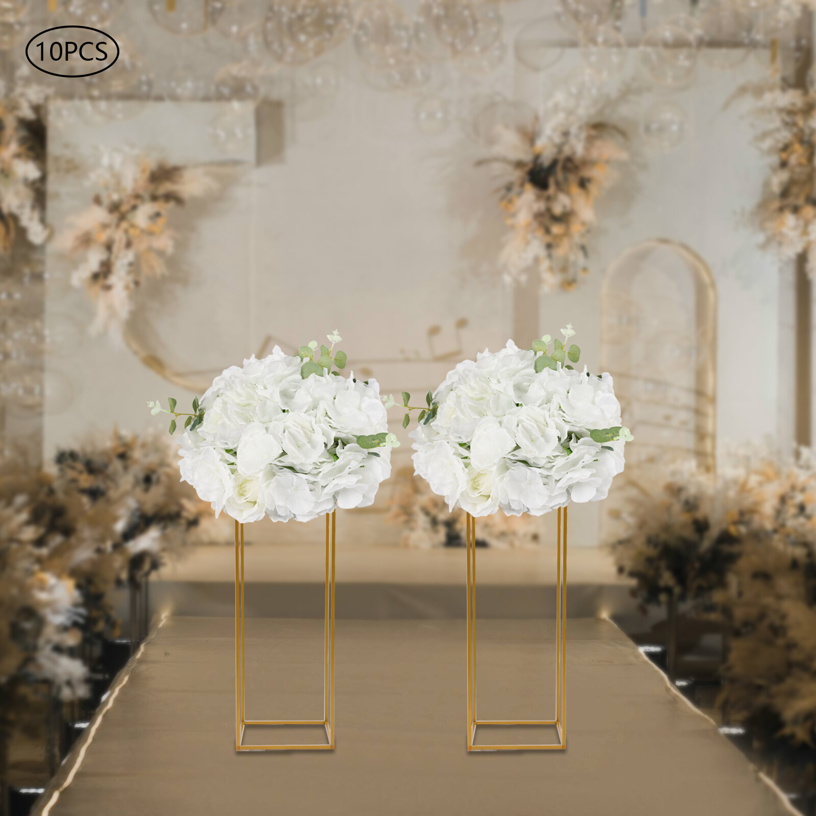 10X Handmade Artificial Flower Balls for Weddings, Parties, and Decor