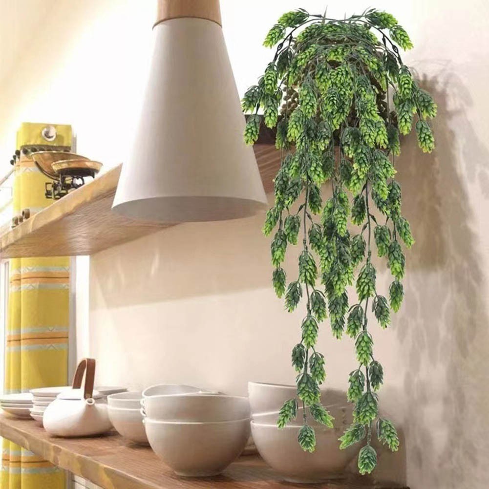 80cm Faux Pineapple Plant Vines Lifelike Green Decor for Home and Garden Use