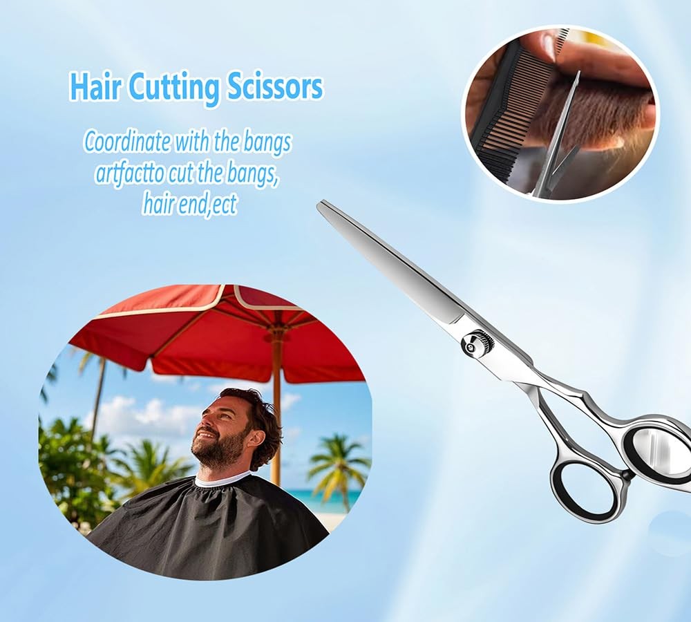 Hair Cutting Scissors, Professional Scissors Razor, 6.69, Silver