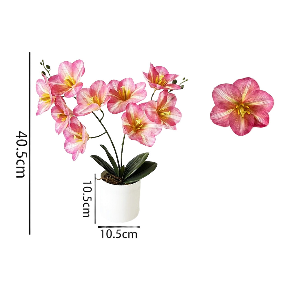 Artificial For miniature Hibiscus Bonsai 3D Printed Flower for Tabletop Decor