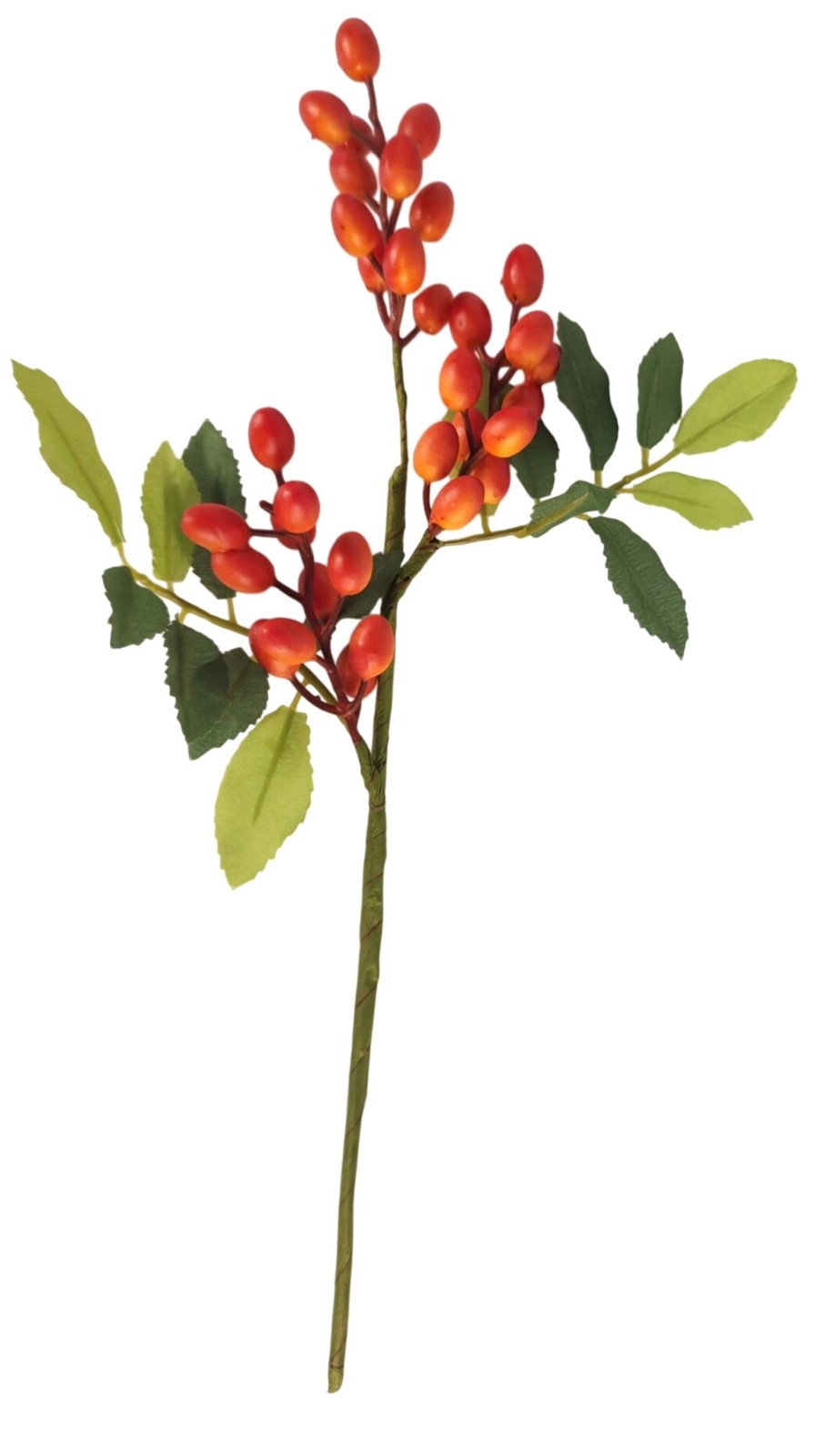 Bittersweet Orange Berry Stem 13.5 Inch Artificial Berry Branch Farmhouse Lodge