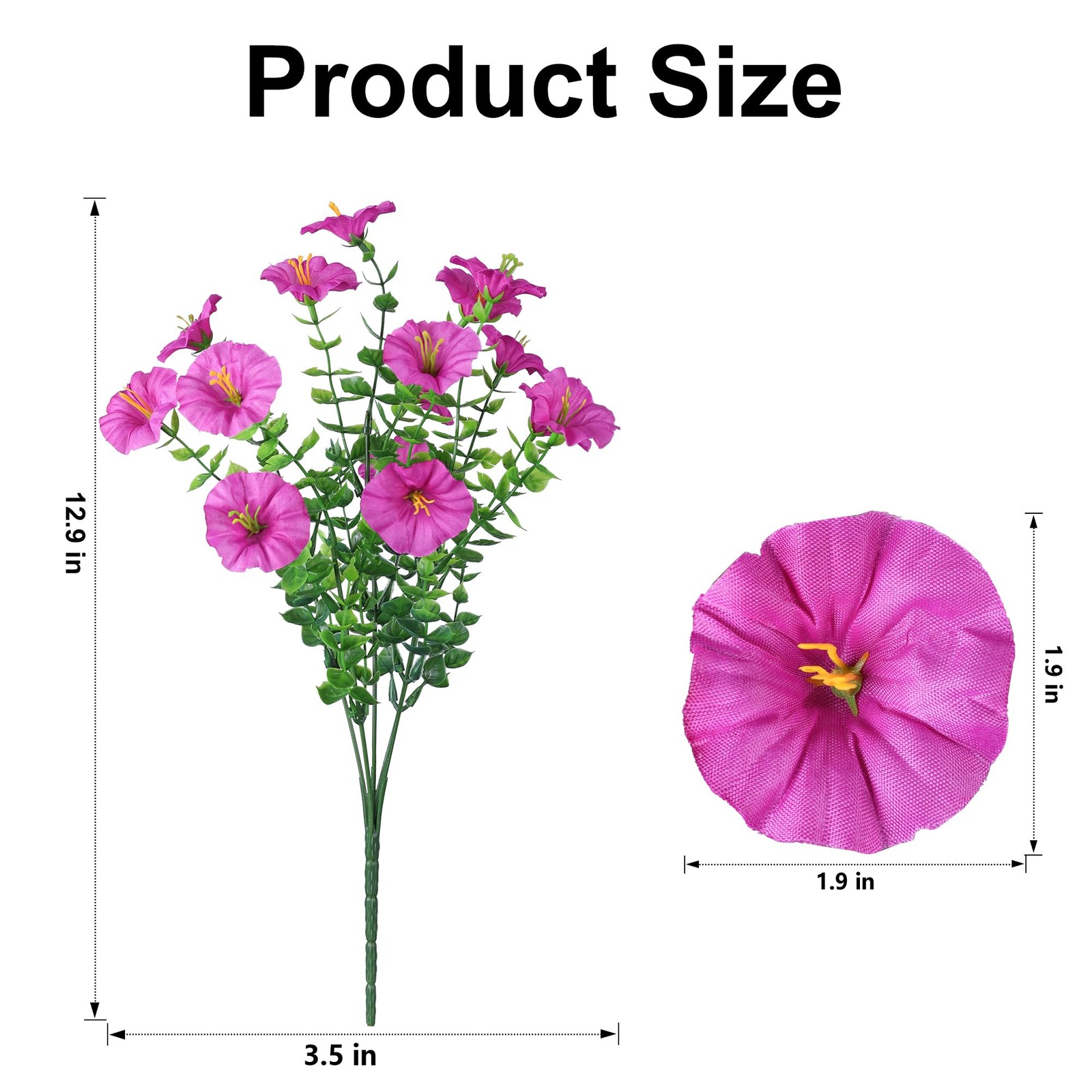 Ivydale 24 Bundles Artificial Flowers for Outdoors Spring Plants Outdoor Deco…