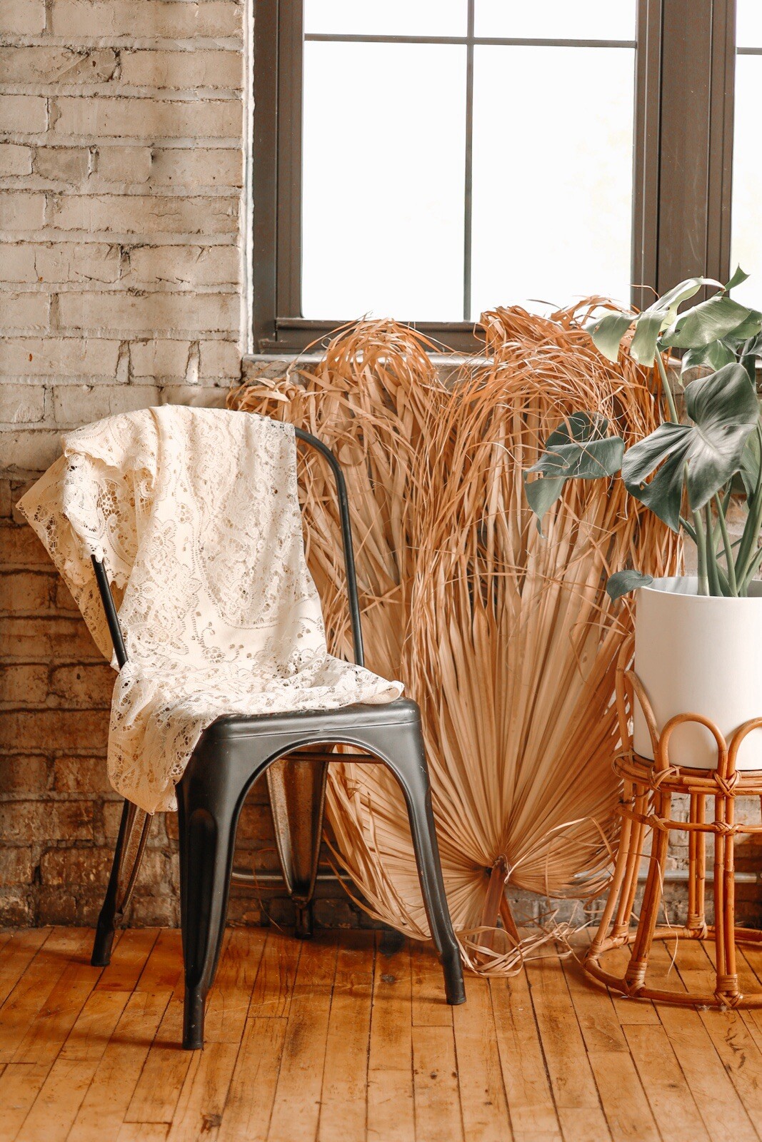 1 Pc Jumbo XL Dried Palm Leaf Party & Home & Wedding Decor 4ft From Stem To Leaf