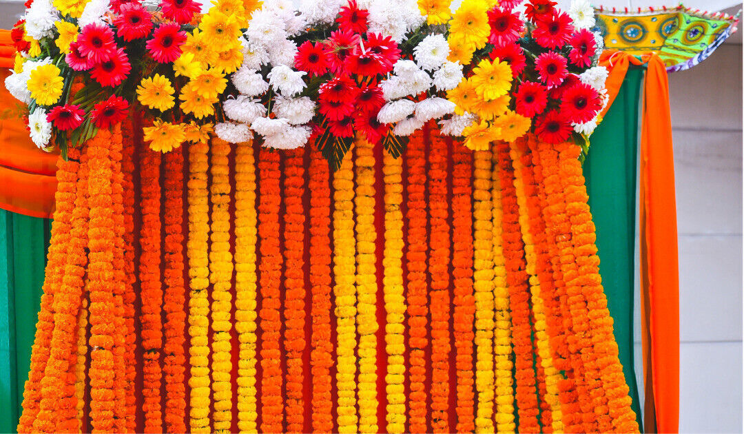 Artificial Marigold Flower Garland Diwali Wedding Christmas Indian Event Decor