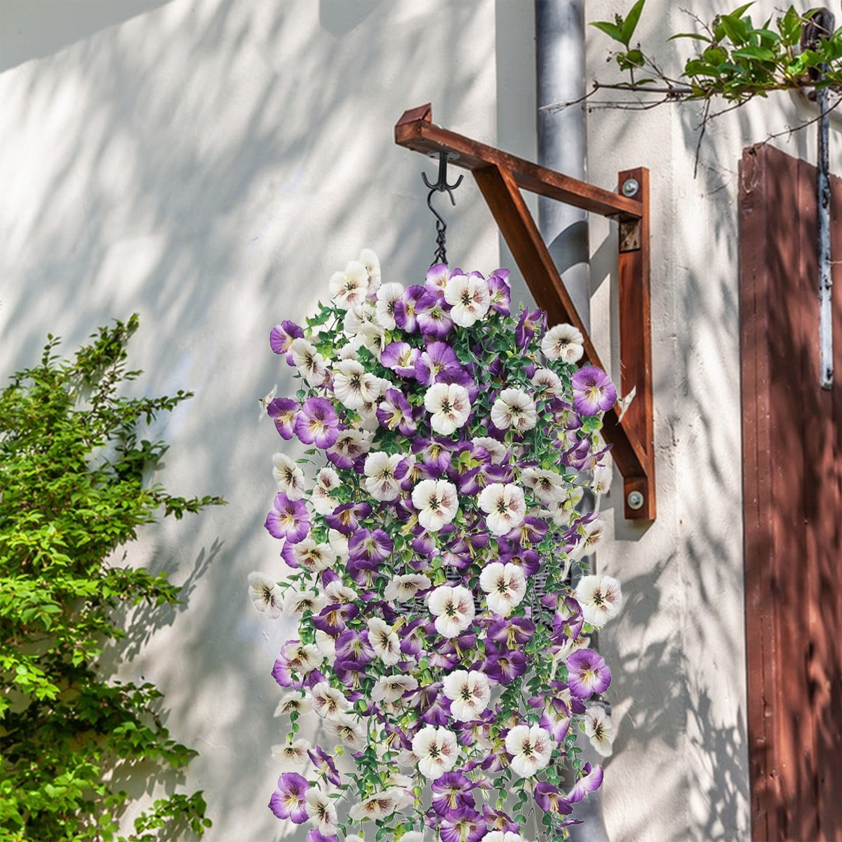 4Pcs Artificial Hanging Flowers Vines Plants Wedding Garden Indoor Outdoor Decor