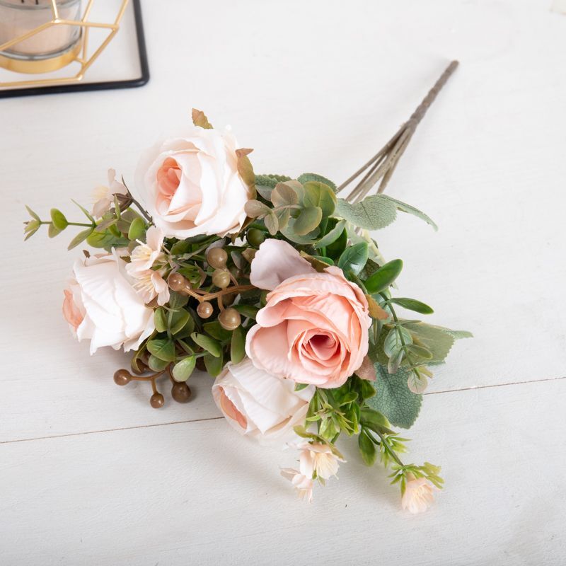 Artificial Rose Flower Prop Synthetic Wedding For Ornament Home Hotel Decoration
