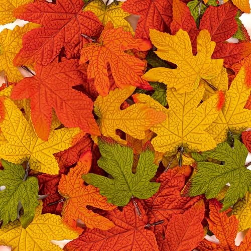 59PCS Fall Artificial Maple Leaves Decorations Large Size – Thanksgiving