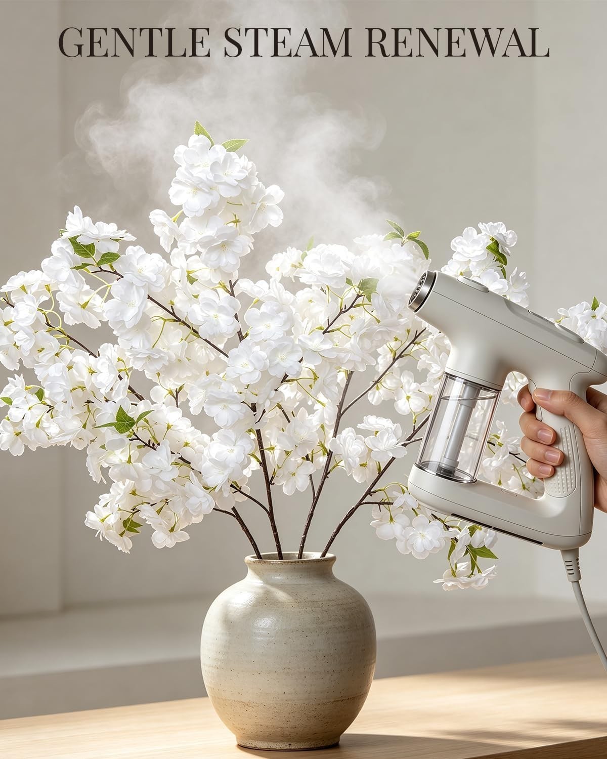 Faux Cherry Blossom Branches with Reattachable Blooms – 39 in for Stunning Vases