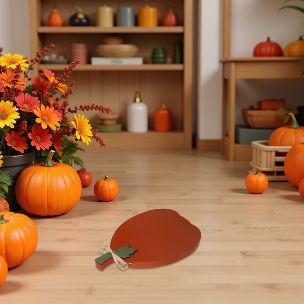 2 Set of 2 Rustic Wooden Pumpkin Signs Thanksgiving Fall Table Decorations
