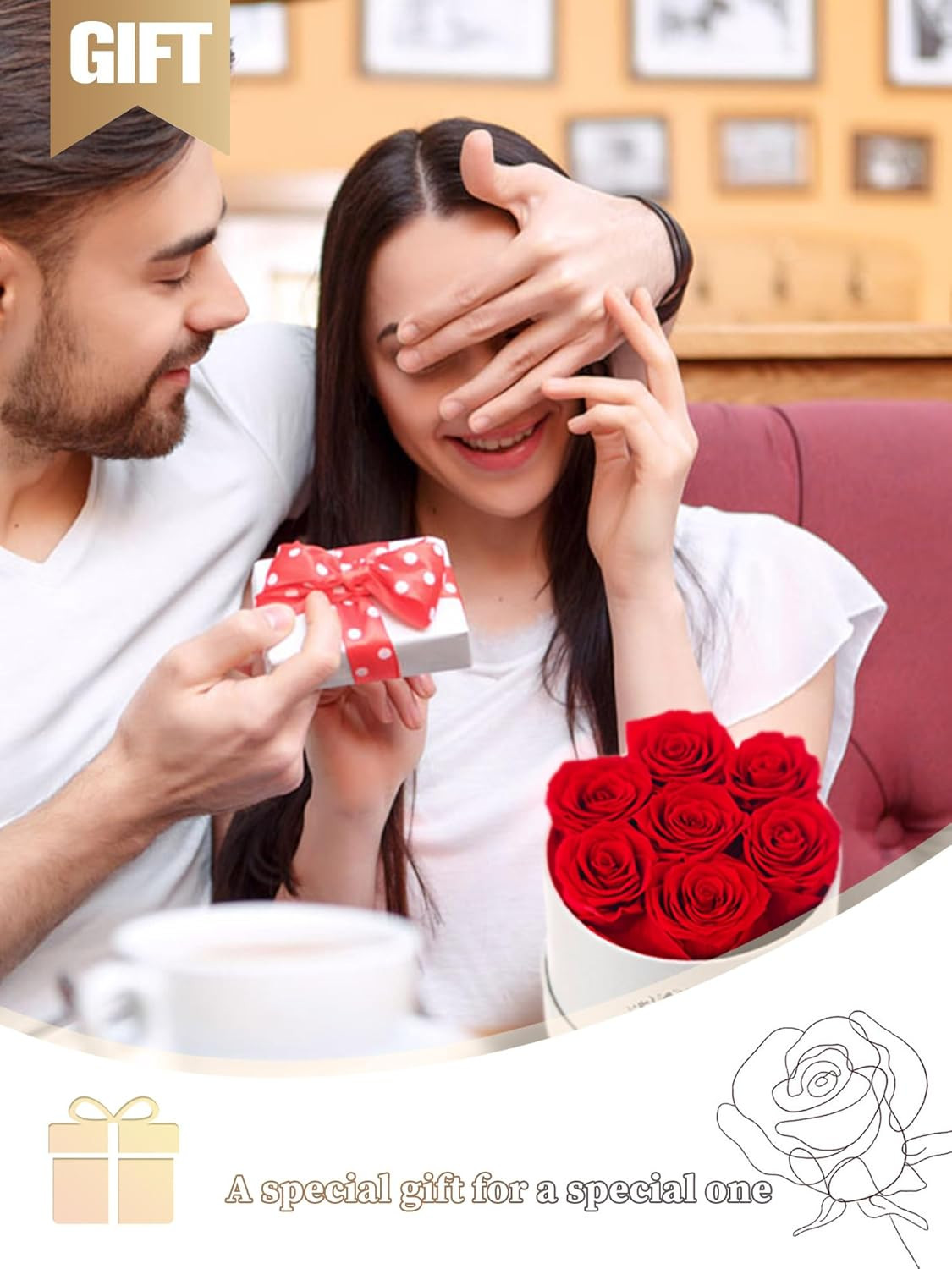 Preserved Roses in a Box Long Lasting Roses Last a Year Forever Romantic Gift…