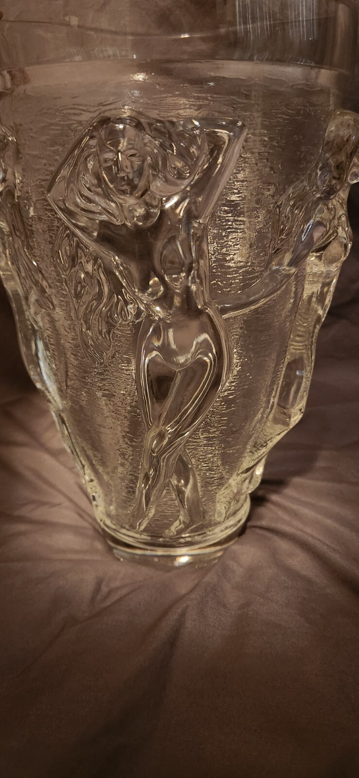3D Dancing Nude Women Flower Vase HEAVY THICK GLASS