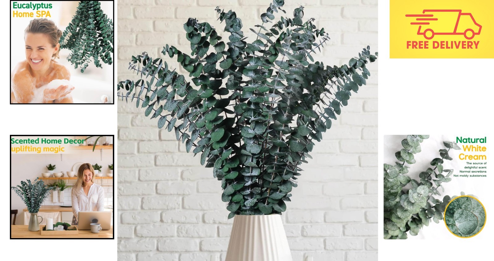 Elegant 12 Pcs Eucalyptus Stems 17″ – Perfect for Vase Fillers and Garlands