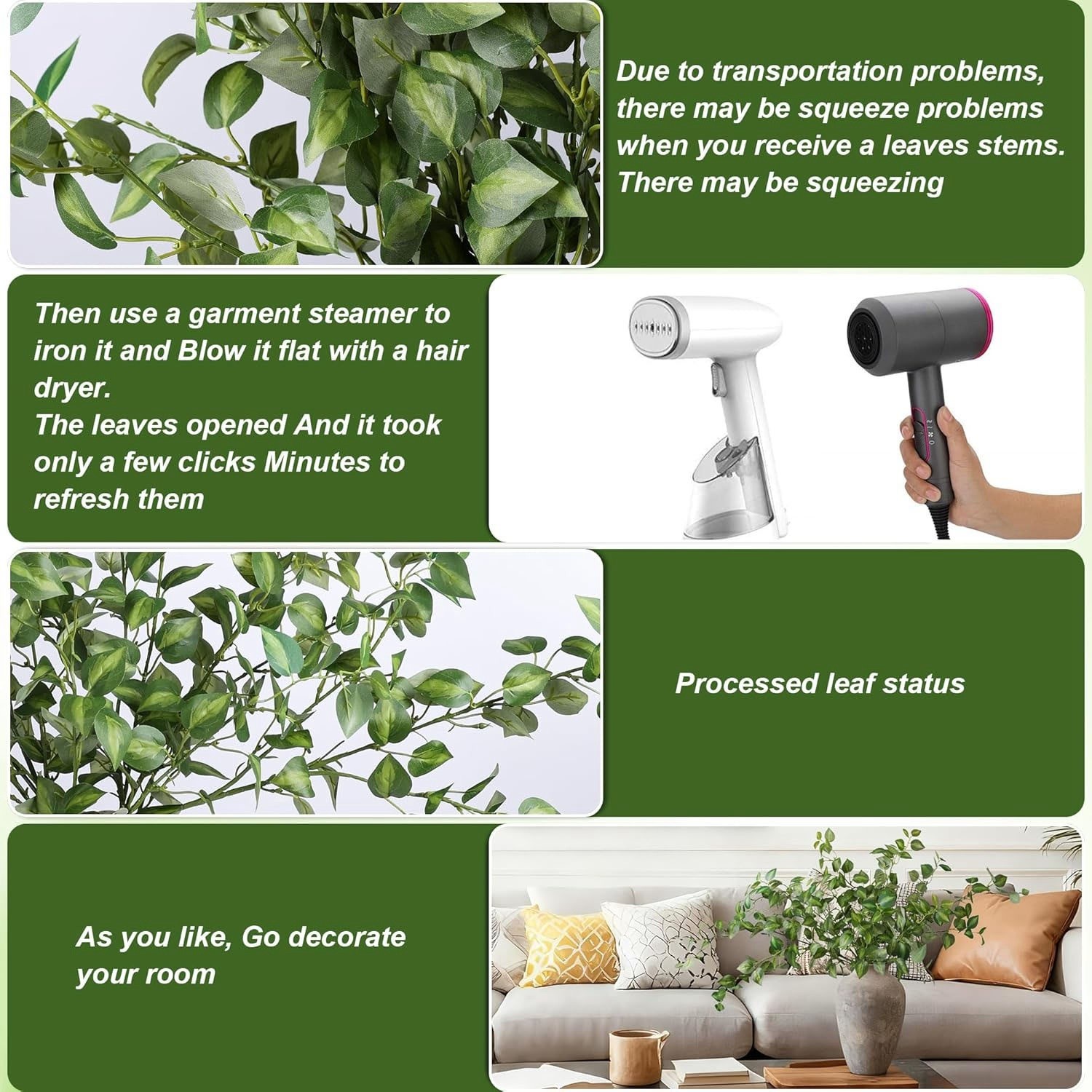5 Pcs Artificial Eucalyptus Stems, 30Inch Faux Greenery Leaves Branches,6866