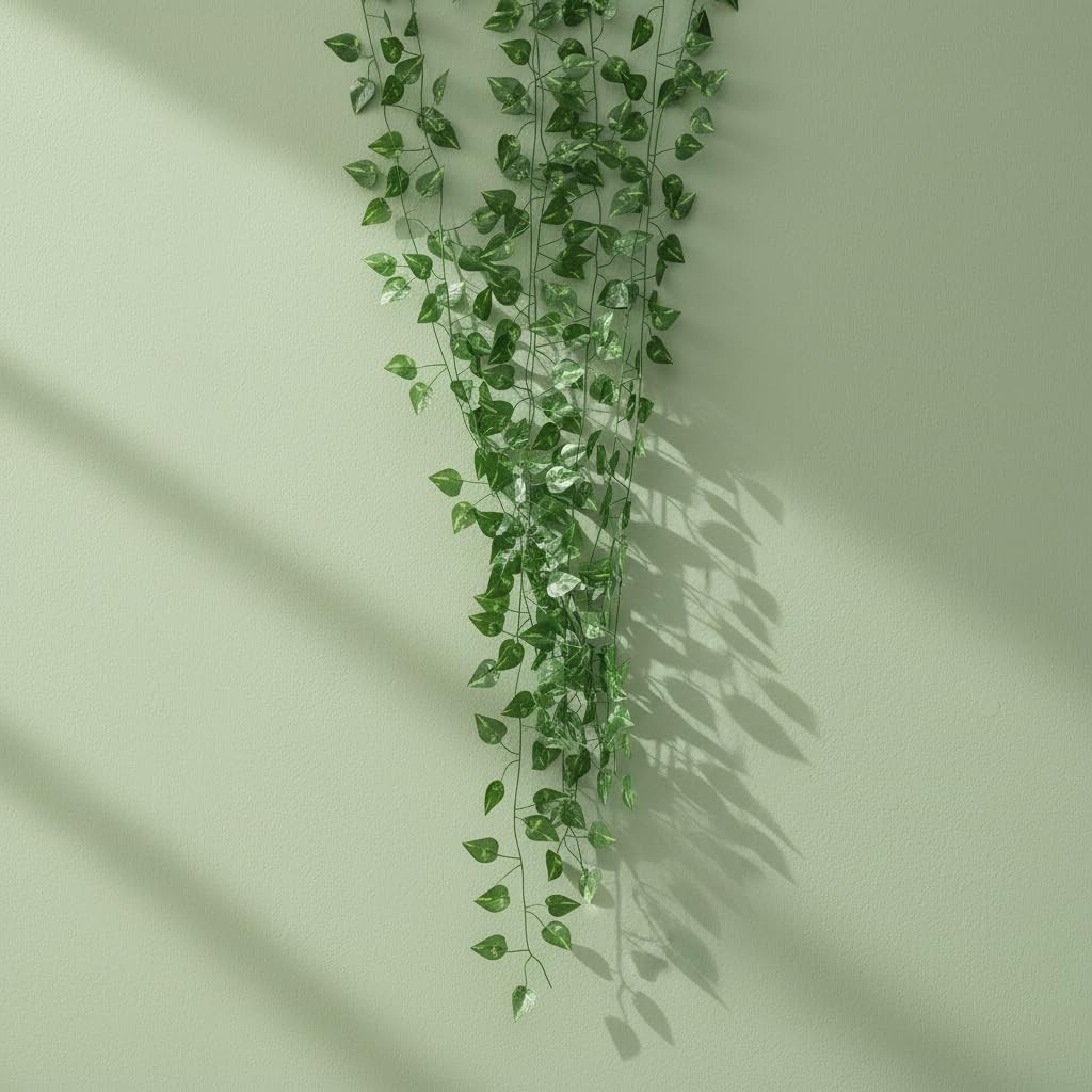 Realistic Ivy Leaf Hanging Garland – 77 Feet for Home and Event Decor, 11 Pack