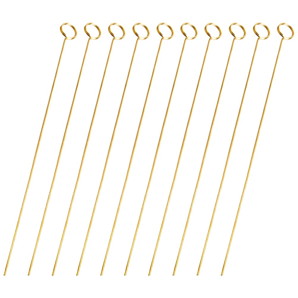 10Pcs Reusable Gold Metal Flower Picks Card Holders for Party and Cake Decor