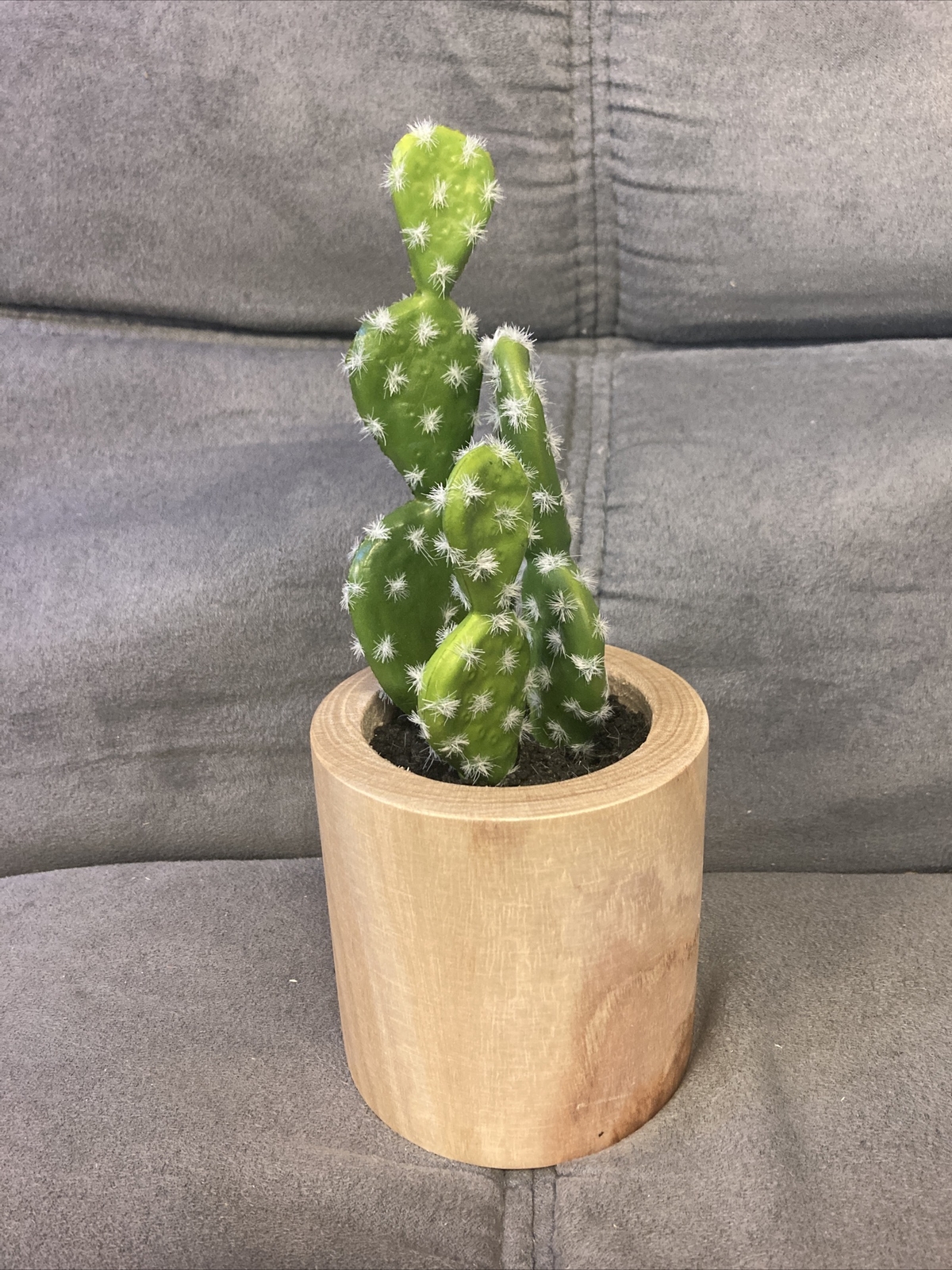 Threshold Tabletop Decor Faux Cactus Cacti in Wood Pot
