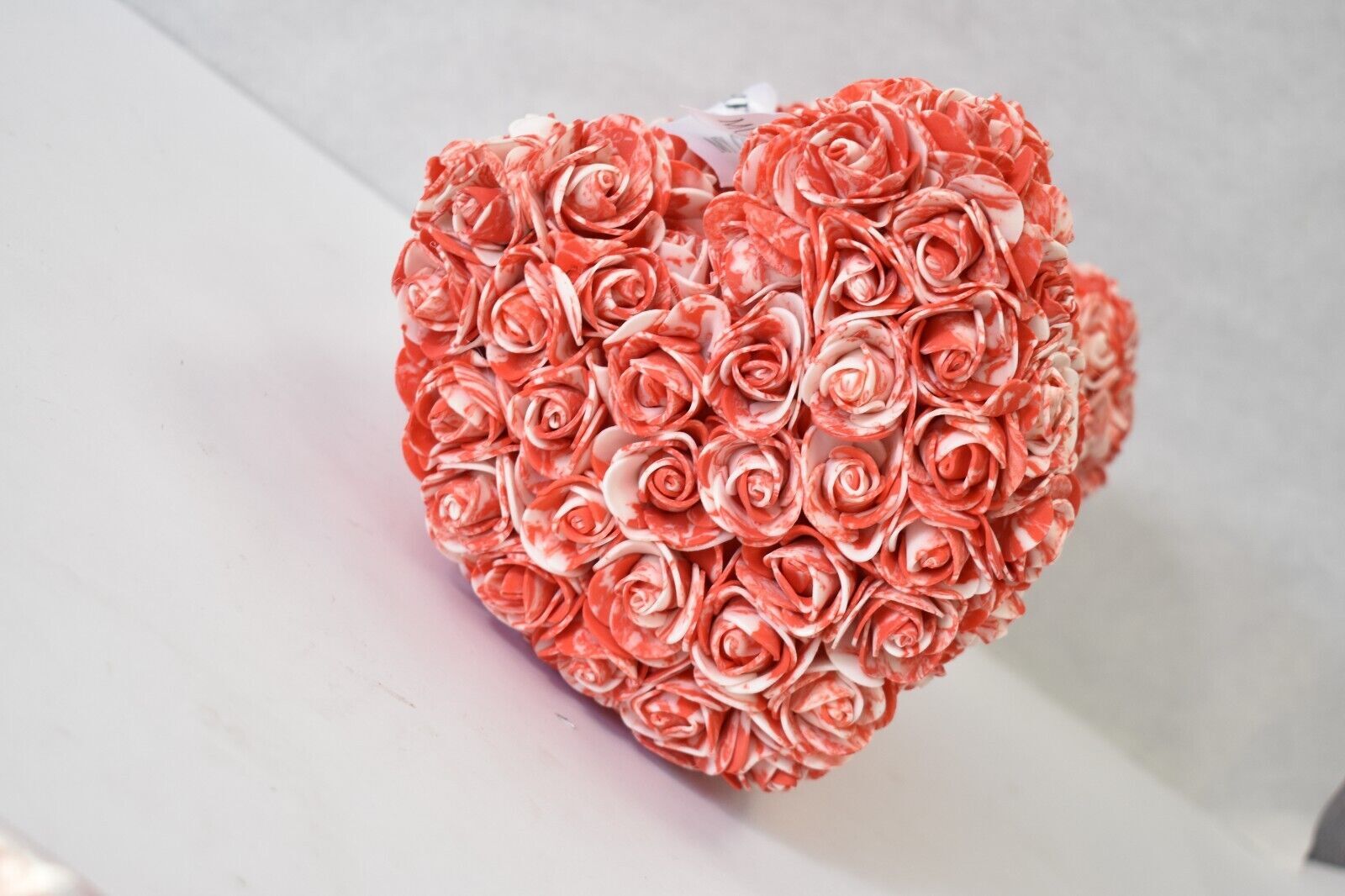 My Custom Heart Red Frost Rose Bear Synthetic Flowers Gift Decoration Piece