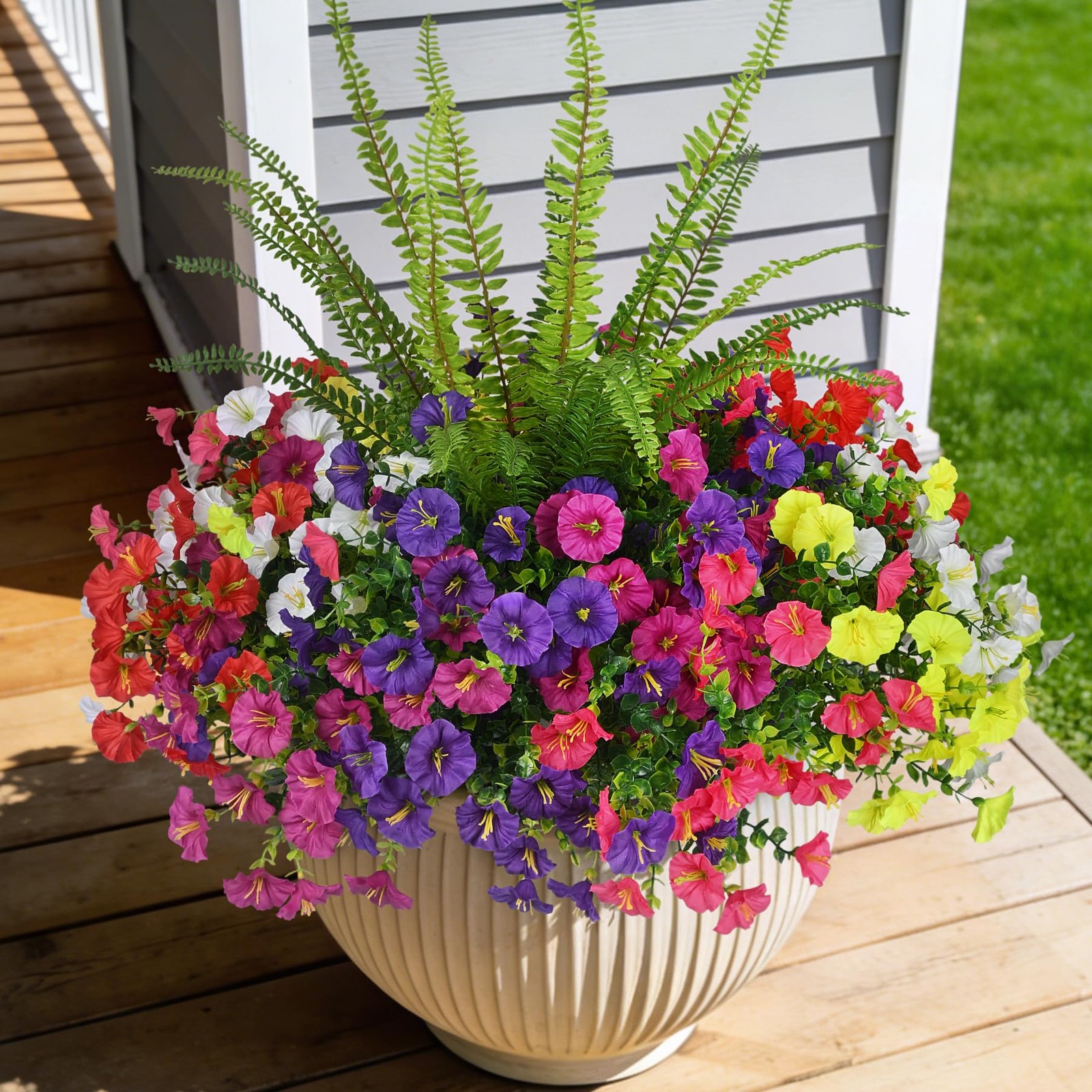 Hrobek Artificial Flowers for Outdoors Faux Plants Outside Indoor,UV Resistan…