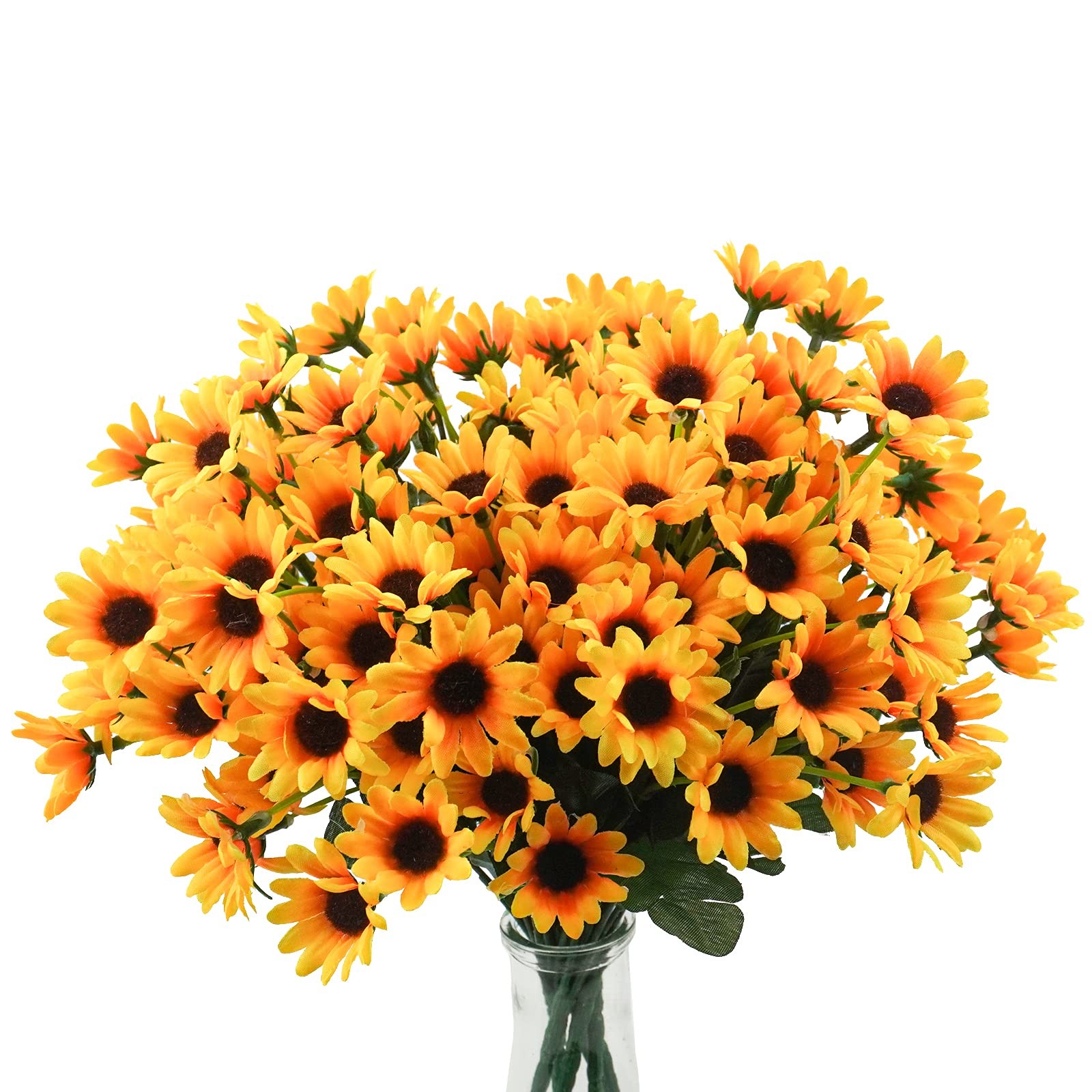 6 Bundles Sunflowers Artificial Flowers Daisy Mums Fake Flowers Outdoor Uv Resis