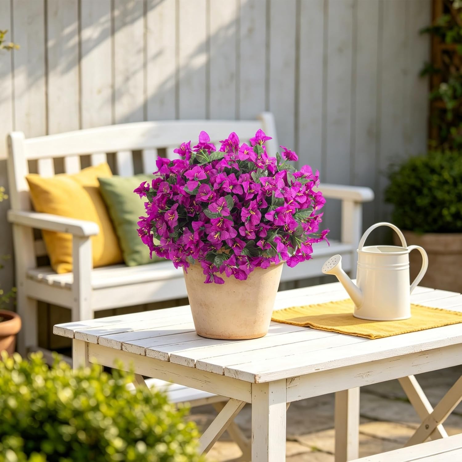 6 Bundles UV Resistant Bougainvillea – Elegant Silk Flowers for Outdoor Decor