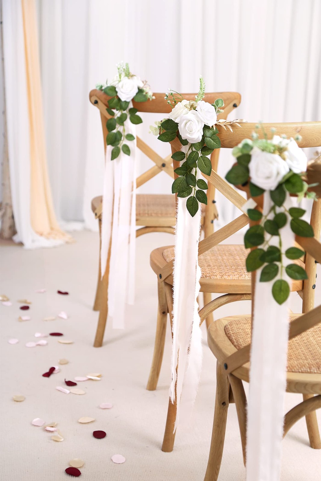 Wedding Aisle Decorations for Wedding Ceremony Set of 10 Pew Flowers for Chur…