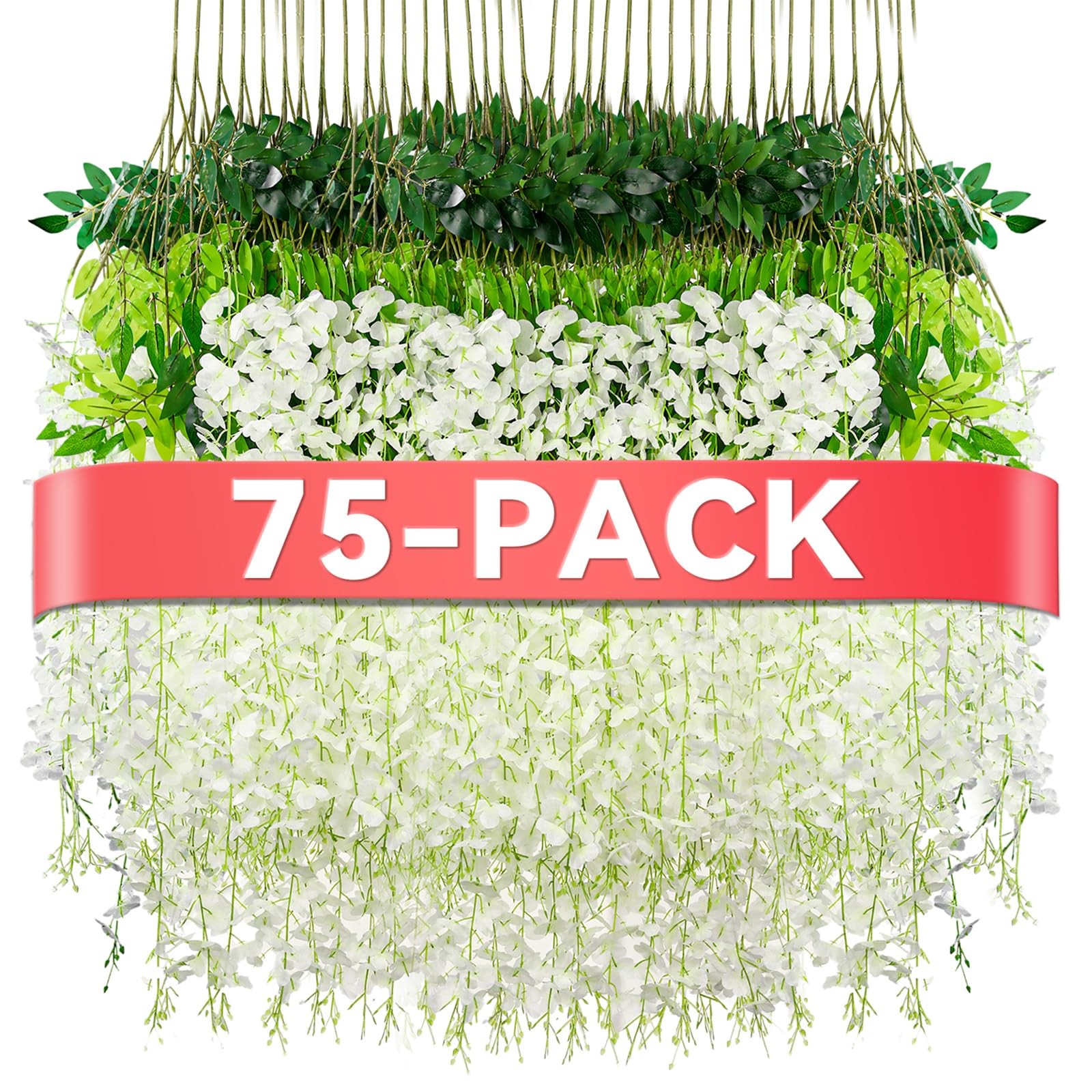 Wisteria Hanging Flowers,Fake Hanging Flowers,Wisteria artificiales Garland f…