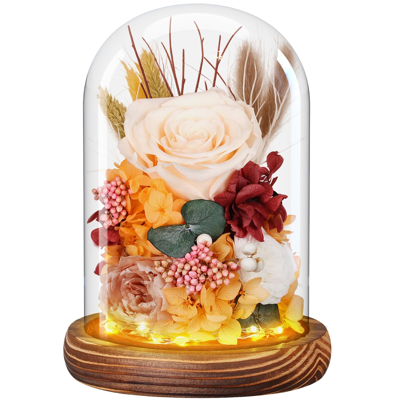 Preserved Flowers for Delivery, Champagne Forever Rose as Gifts for Women