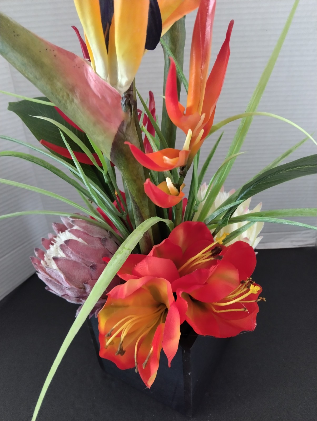 Artificial tropical floral arrangement